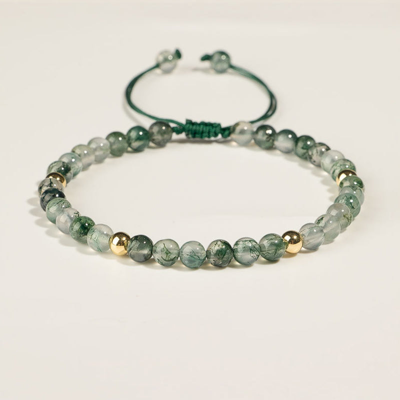 KarmaRipple's Moss Agate Fortunate Balance Bracelet p4