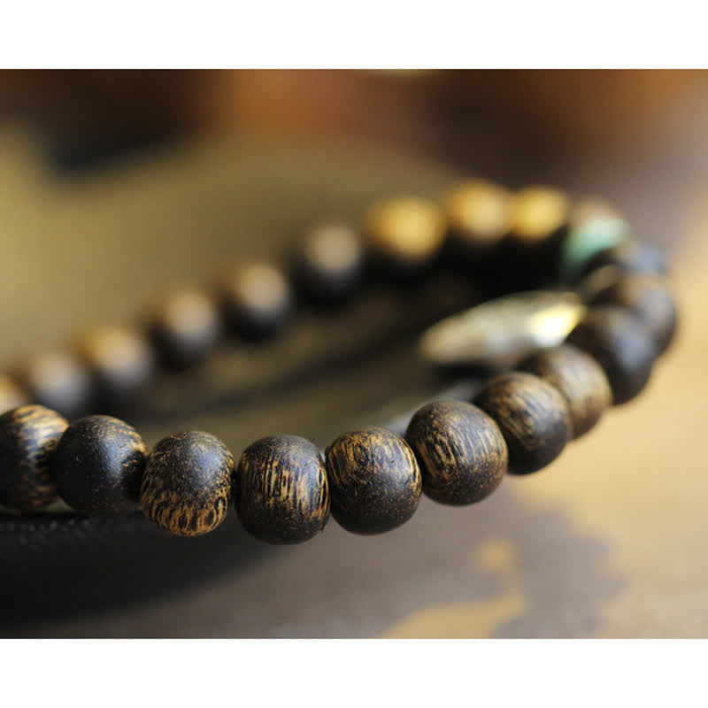 KarmaRipple's Vietnam Qinan Agarwood Turquoise Balance Strength Bracelet p14