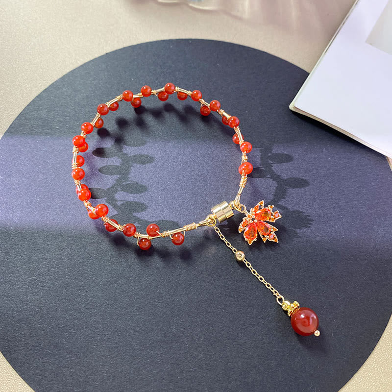 KarmaRipple's Red Maple Leaf Fortune Talisman Bracelet p5