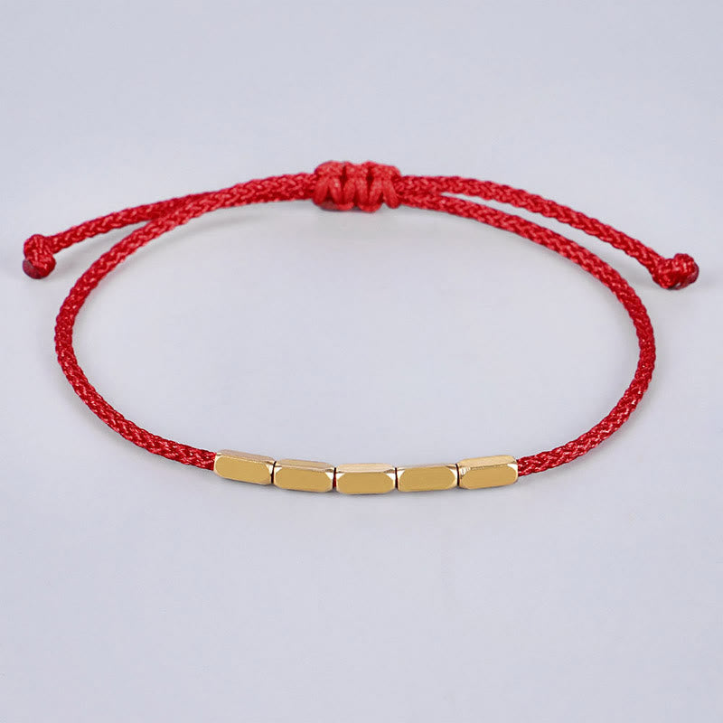 KarmaRipple's Handcrafted Bronze Bead Protection Woven String Bracelet p4