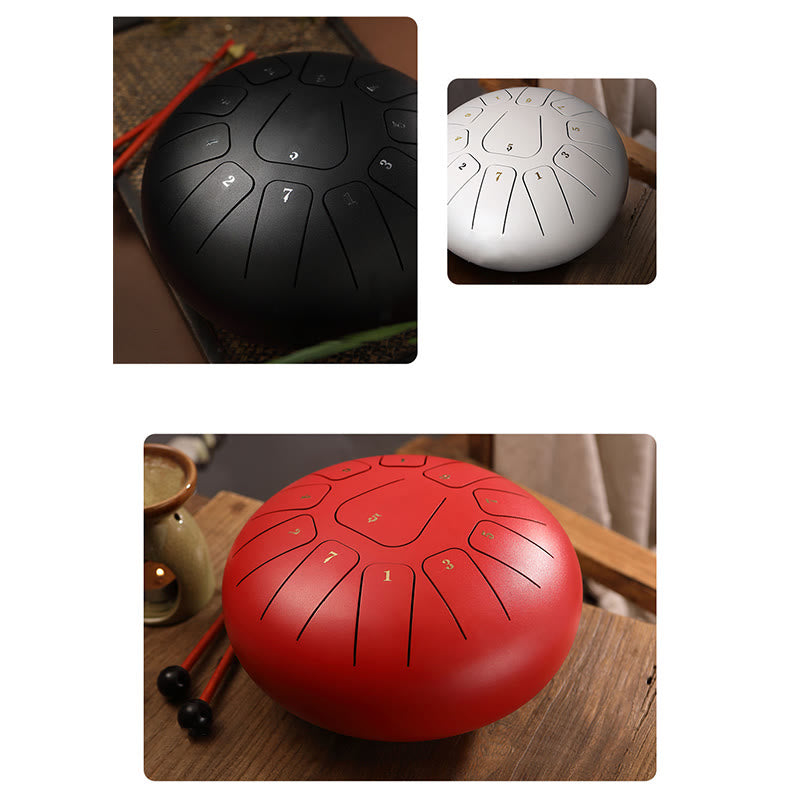KarmaRipple's Steel Tongue Drum Sound Balancing Mindfulness Meditation Yoga Drum Kit 11 Note 8 Inch p25