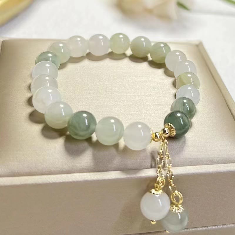 KarmaRipple's Authentic Gradient Jade Abundance Fortune Bead Talisman Bracelet p2