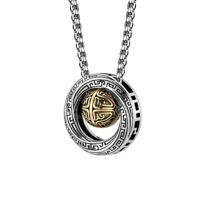 KarmaRipple's Mobius Fortunate Bead Bronze Wealth Pendant Necklace p1