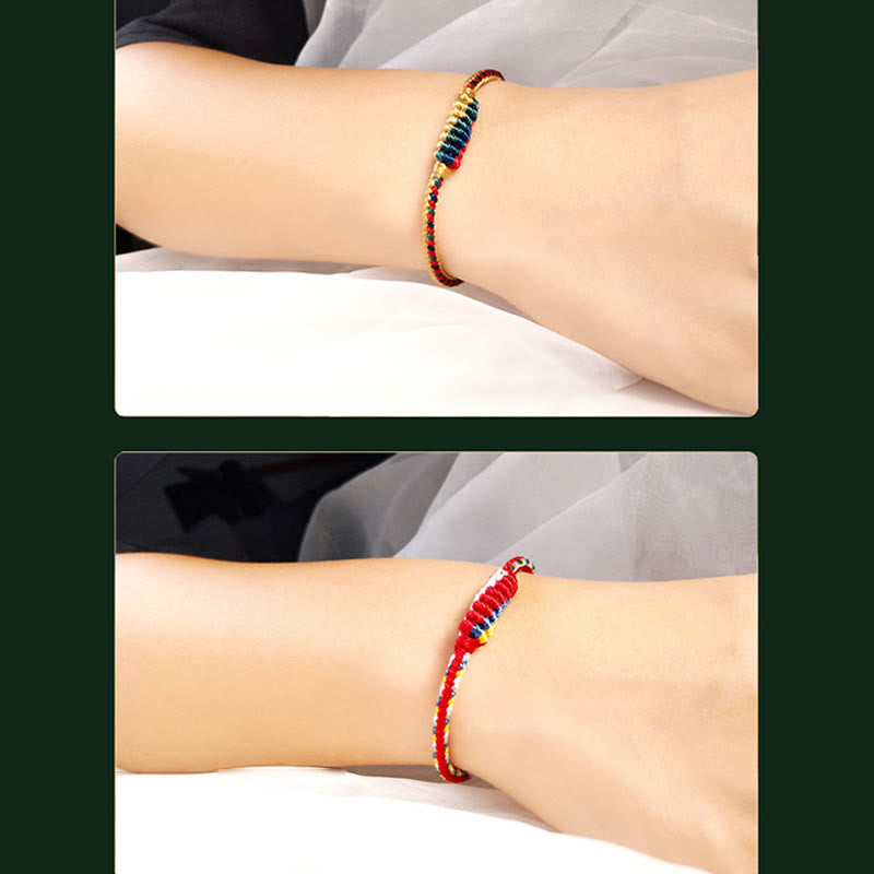 KarmaRipple's Tibetan Handmade Eight Thread Peace Weave Prayer Wheel Woven Protection Bracelet p12