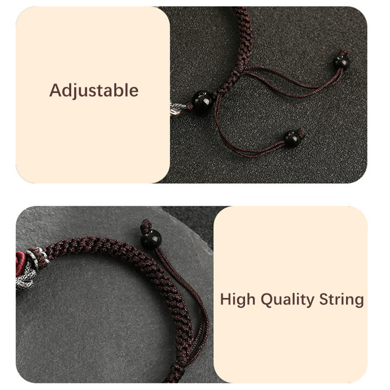 KarmaRipple's 925 Sterling Silver Auspicious Dragon Success Handcrafted Woven Bracelet p6