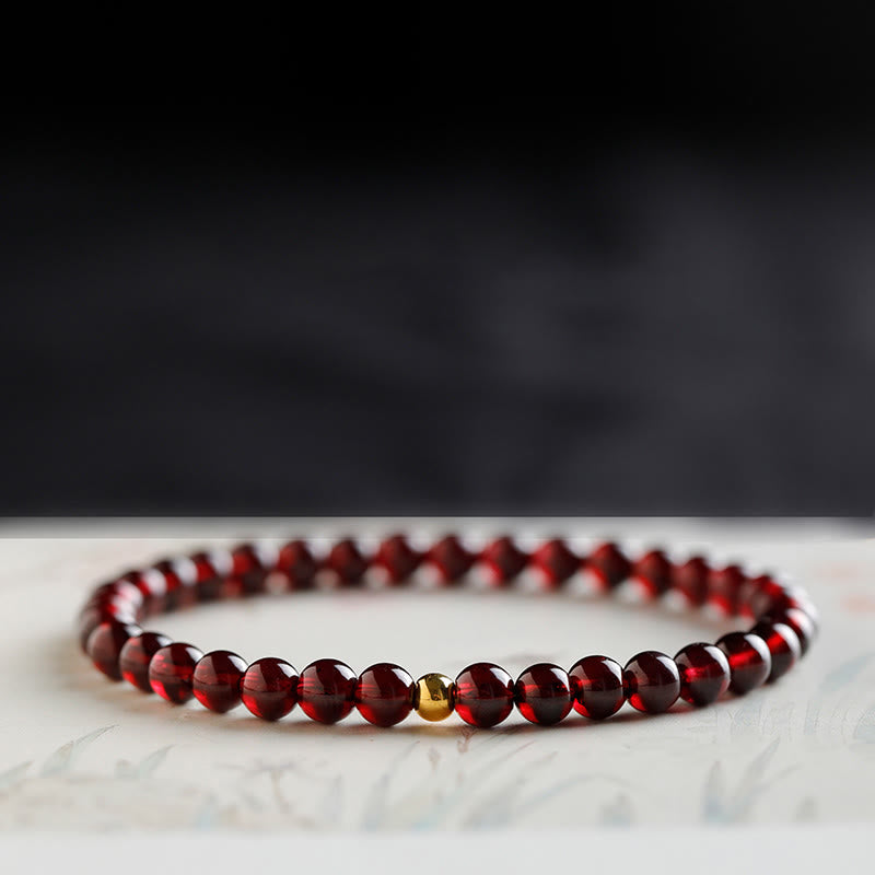 KarmaRipple's 999 Gold Koi Fish Authentic Garnet Protection Bracelet p29