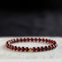 5mm-Garnet&Gold Bead / 15cm