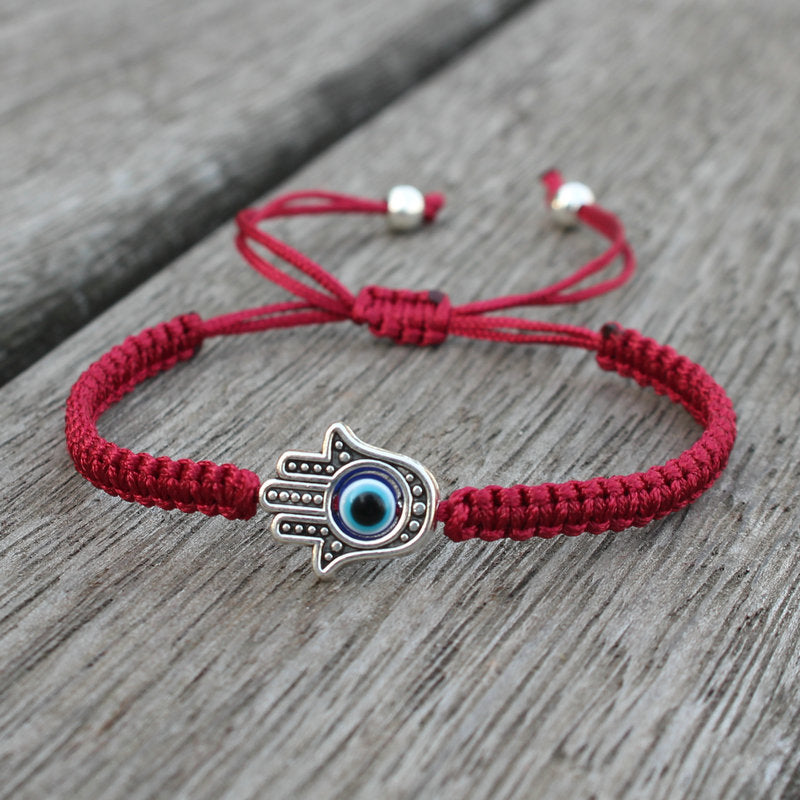 KarmaRipple's Handmade Hamsa Symbol Protection Fortune String Bracelet p25