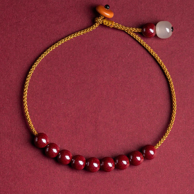KarmaRipple's Authentic Cinnabar Beaded Blessing Handmade Bracelet p1