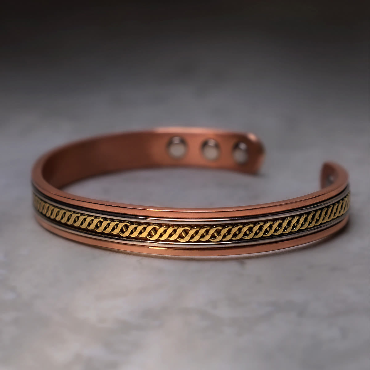 KarmaRipple's Magnetic Bronze Balance Adjustable Cuff Bracelet Bangle Ring p1