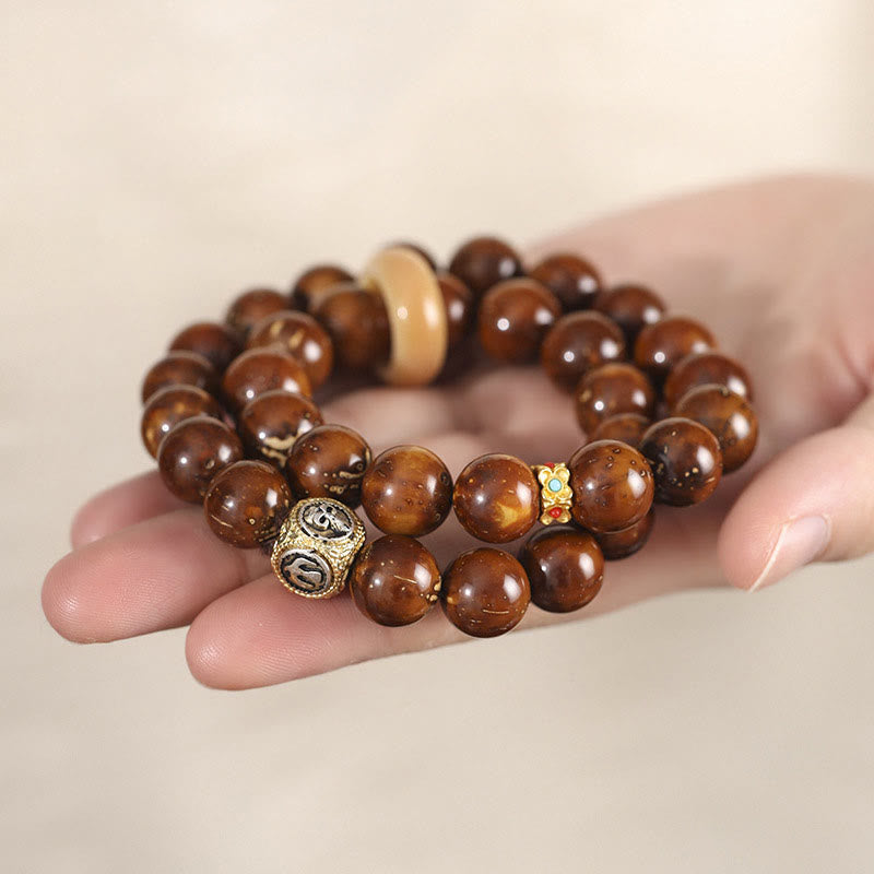 KarmaRipple's Tibetan Authentic Purple Gold Rat Bodhi Seed Wealth Double Wrap Bracelet p6