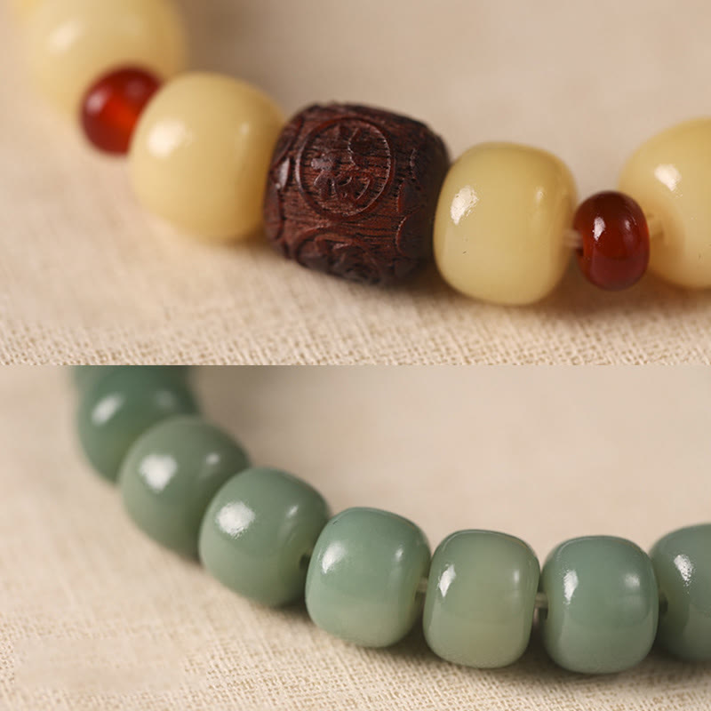 KarmaRipple's Bodhi Seed Auspicious Cloud Fu Character Bead Peace Bracelet p14