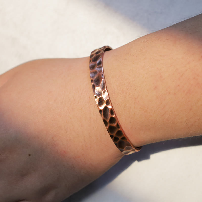 KarmaRipple's Rustic Bronze Balance Magnetic Adjustable Cuff Bracelet p5