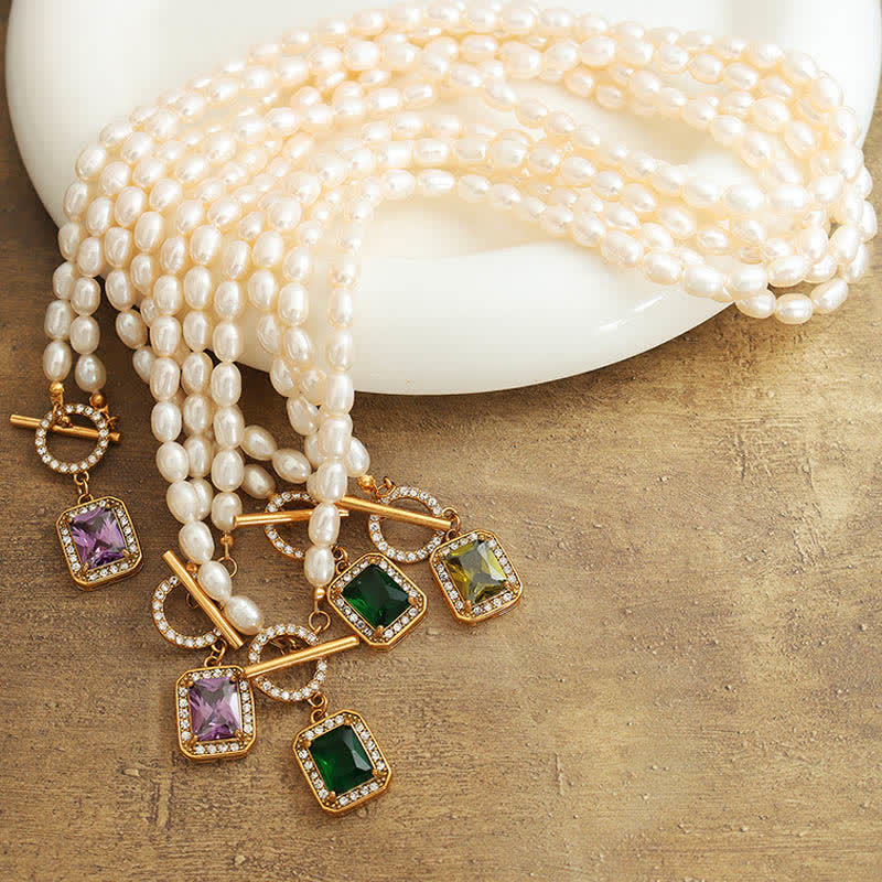KarmaRipple's Pearl Zircon Wealth Talisman Pendant Necklace p11