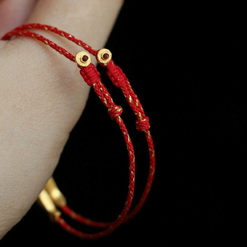 KarmaRipple's 14K Gold Plated Koi Fish Fortune Wealth Woven Bracelet p6
