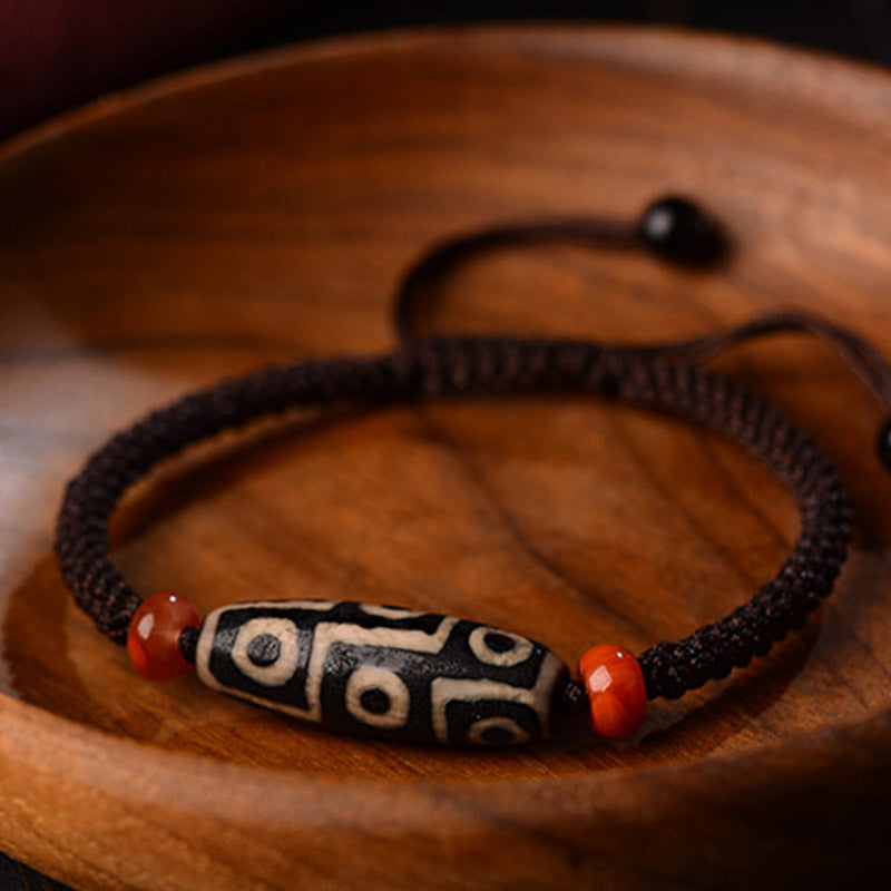 KarmaRipple's Tibetan Nine-Eye Dzi Bead Prosperity String Bracelet p6