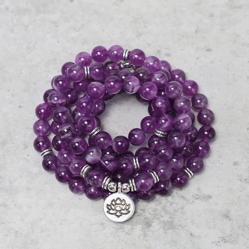 KarmaRipple's Authentic Amethyst Purification Mala Bracelet p2