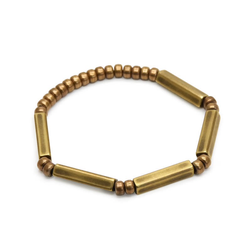 KarmaRipple's Tibetan Simple Design Bronze Wealth Fortune Bracelet p7