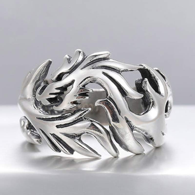 KarmaRipple's Dragon Pattern Protection Strength Adjustable Ring p13