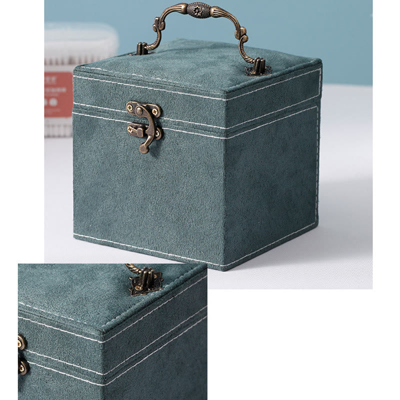 KarmaRipple's Jewelry Box Organizer Three-Layer Jewelry Storage Box Flannel Gift Box p8