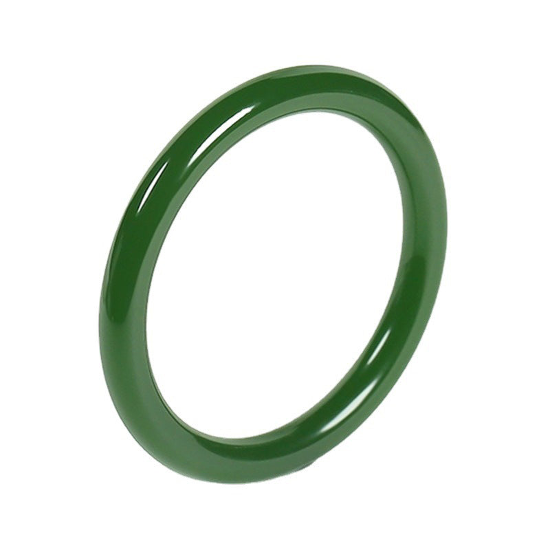 KarmaRipple's Cyan Jade Longevity Blessing Bangle Bracelet p9