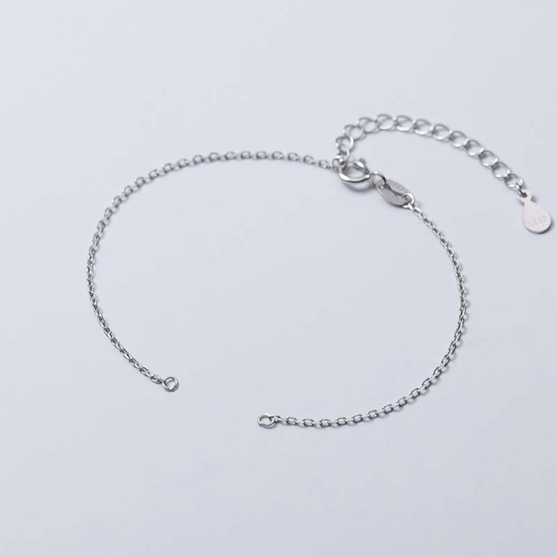 KarmaRipple's 925 Sterling Silver Semi-finished Chain Blessing Bracelet p1