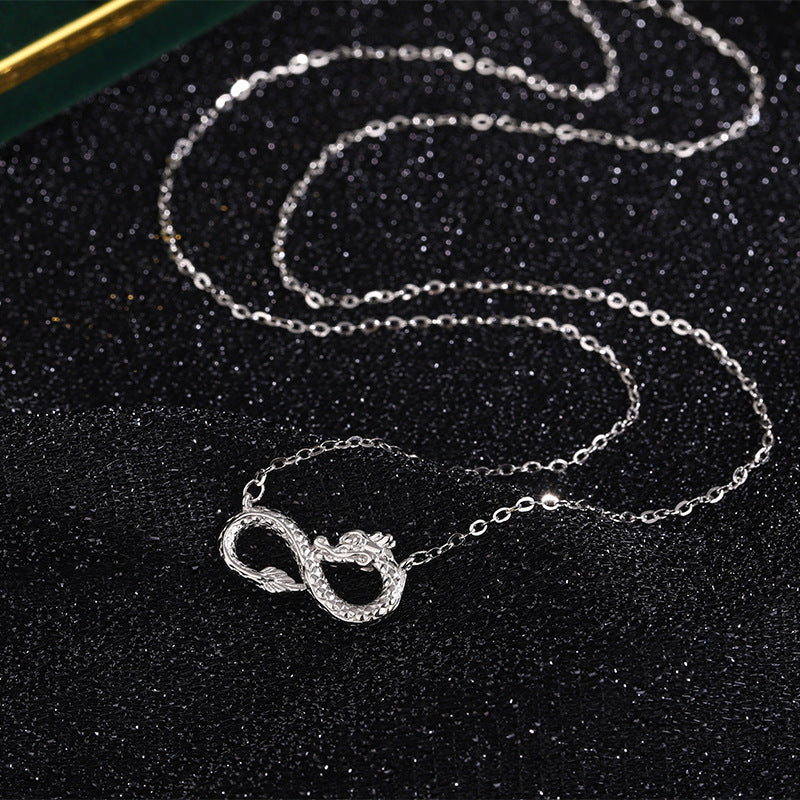 KarmaRipple's 999 Sterling Silver Year of the Dragon Endless Weave Success Pendant Necklace p2