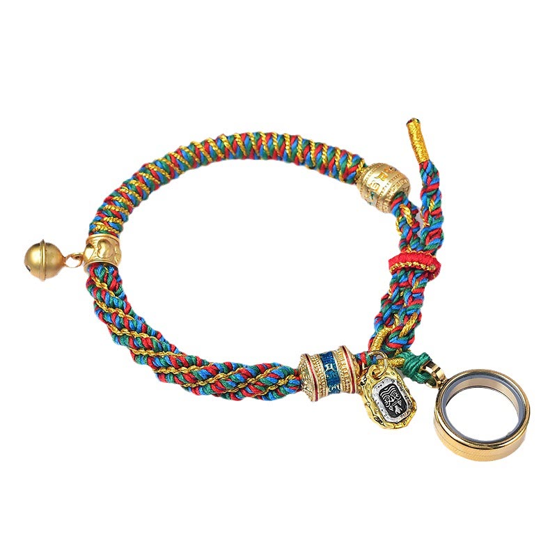 KarmaRipple's Tibetan Om Mani Padme Hum Carved Zakiram Goddess of Wealth Talisman Amulet Bracelet p6