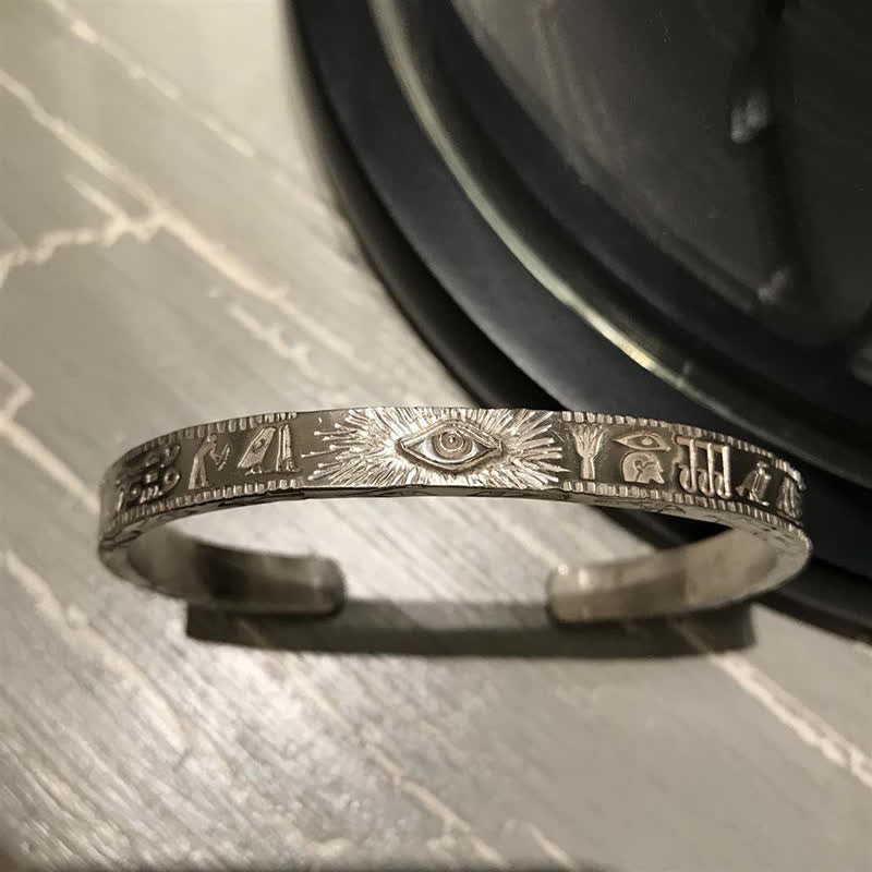 KarmaRipple's Eye Of Horus Protection Bronze Cuff Bracelet Bangle p2