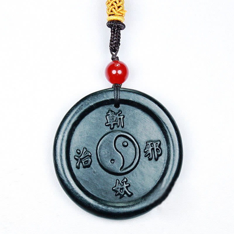KarmaRipple's Authentic Hetian Cyan Jade Yin Yang Fortune Balance Pendant Necklace p5