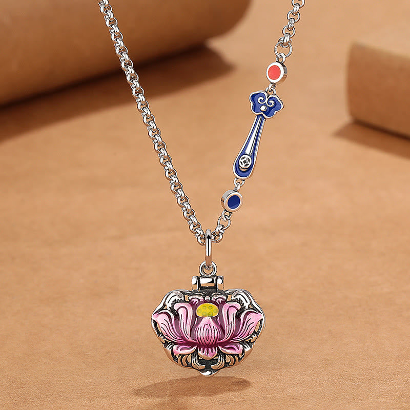 KarmaRipple's Tibet Bronze Lotus Fortune New Begining Pendant Necklace p2