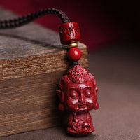 KarmaRipple's Chinese Zodiac Natal Buddha Authentic Cinnabar Amulet Keep Away Evil Spirits Pendant Necklace