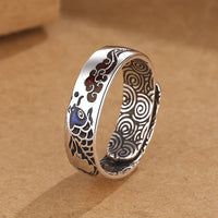 KarmaRipple's Koi Fish Auspicious Cloud Design Fortune Wealth Ring