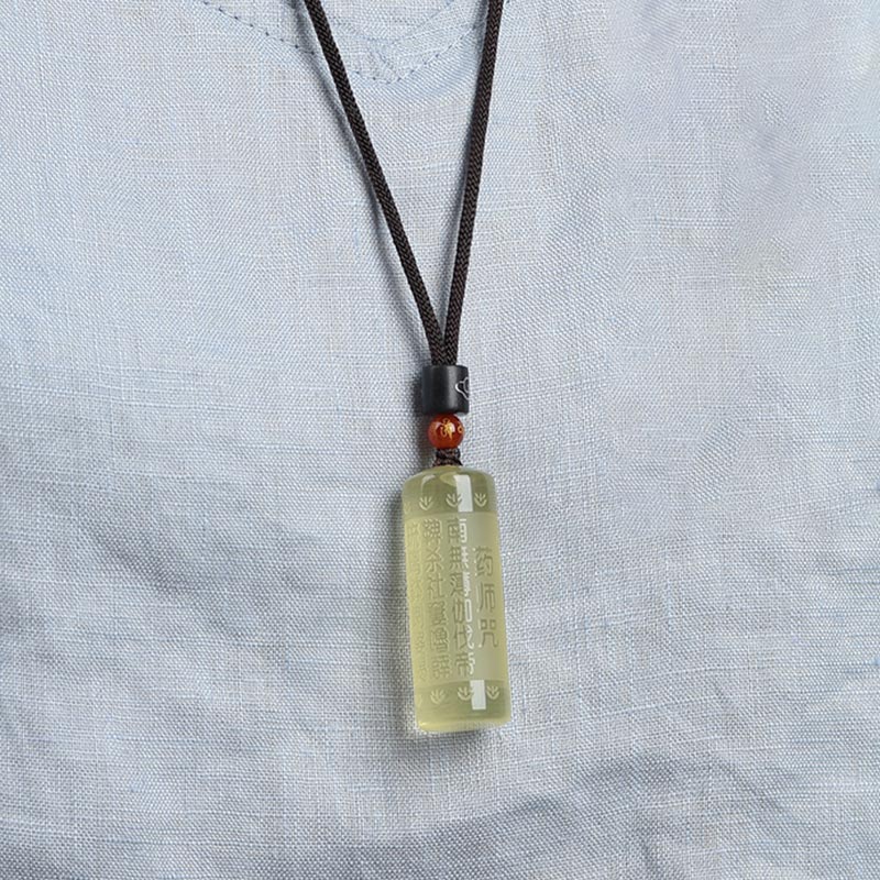 KarmaRipple's Heart Sutra Citrine Happiness Strength Pendant Necklace p14