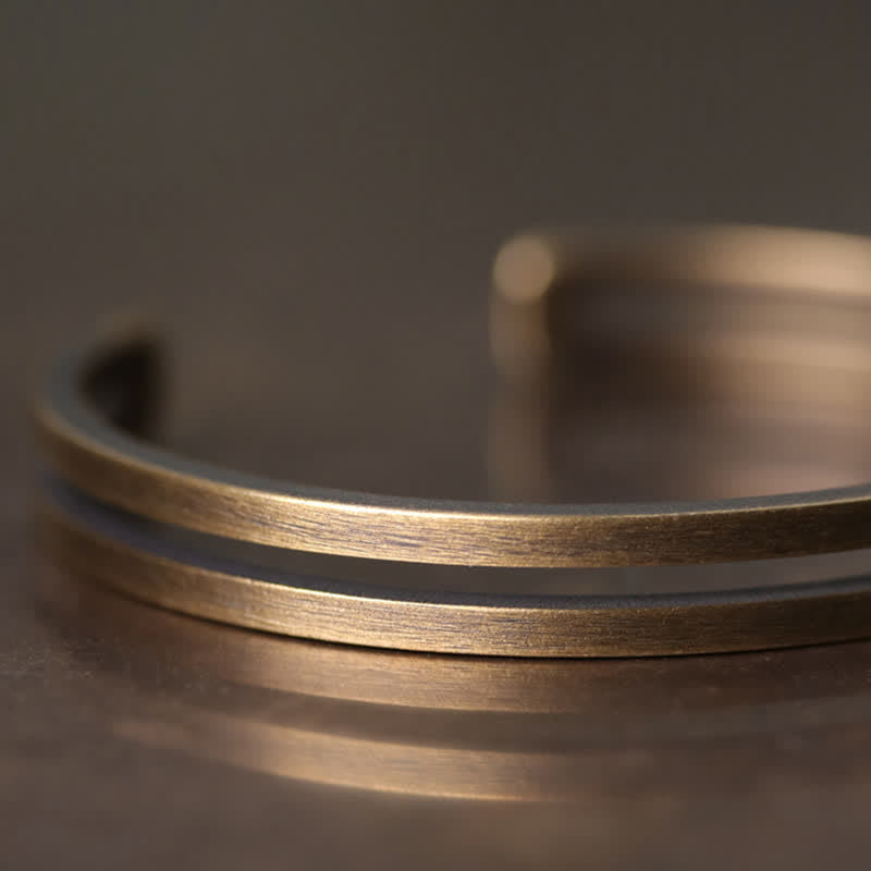 KarmaRipple's Rustic Bronze Fortune Viking Cuff Bracelet p13
