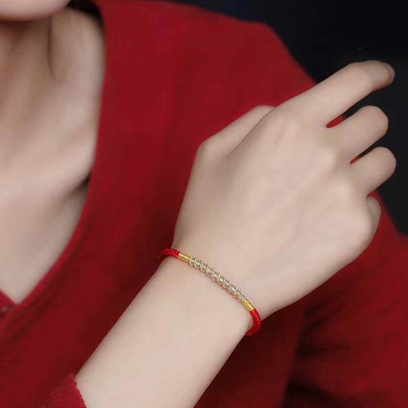 KarmaRipple's 925 Sterling Silver Fortune Strength Red String Protection Braid Bracelet p3