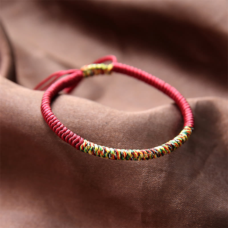 KarmaRipple's Tibetan Handmade Multicolor King Kong Weave Fortune Strength Woven Bracelet p1