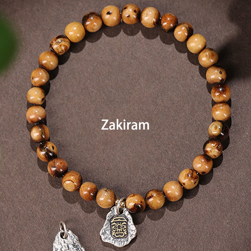 KarmaRipple's 925 Sterling Silver Authentic Golden Sea Willow Zakiram Goddess of Wealth Fortunate fortune Fu Character Success Bracelet p6