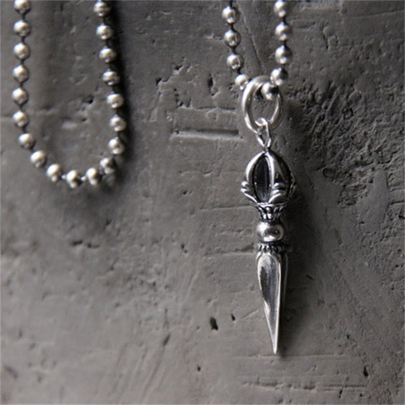 KarmaRipple's 925 Sterling Silver Dorje Vajra Spiritual Power Strength Pendant Necklace p4