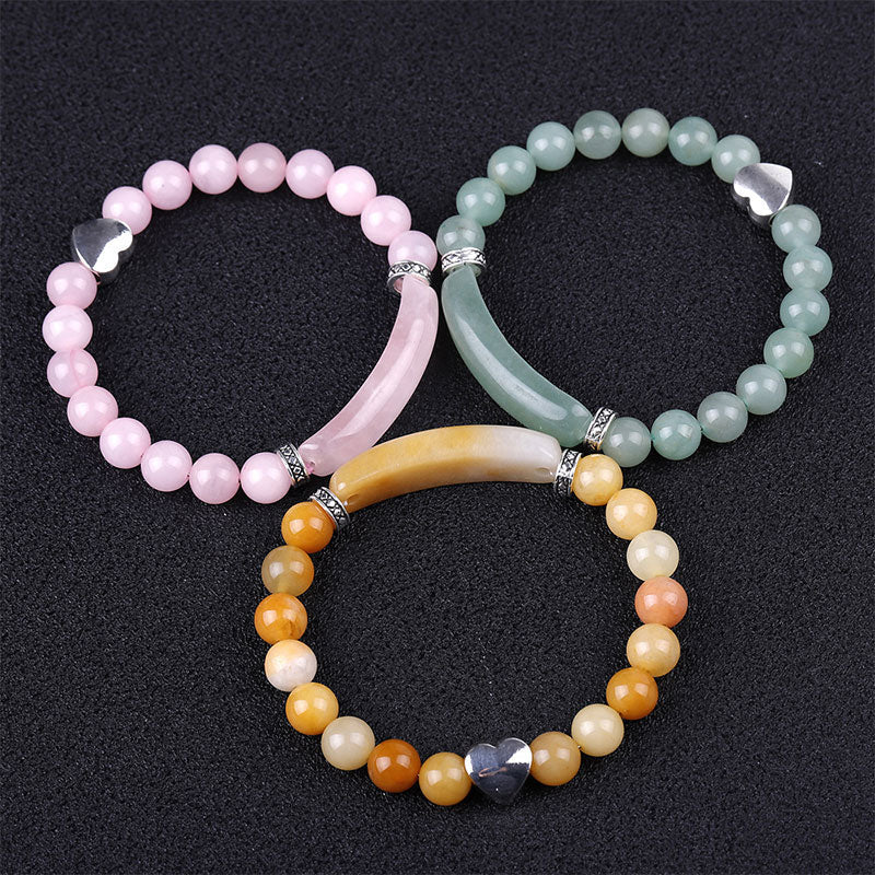 KarmaRipple's Authentic Gemstone Beadwork Unisex Heart Bracelet p16