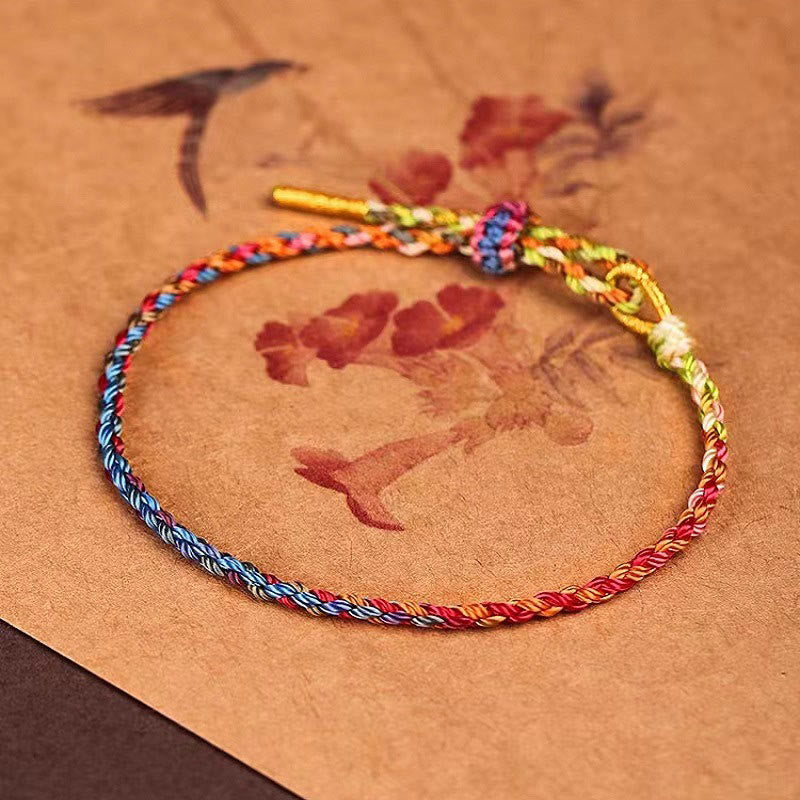 KarmaRipple's Handcrafted Fortune Colorful Rope Child Adult Bracelet p2