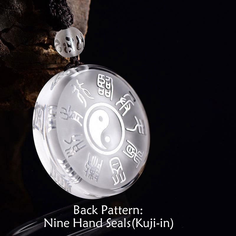 KarmaRipple's Taoism Five Sacred Mountains Yin Yang Symbol Liuli Gemstone Balance Pendant Necklace Key Chain p4