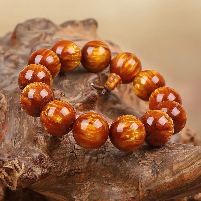 KarmaRipple's Golden Sea Willow Success Positive Bracelet Mala p19