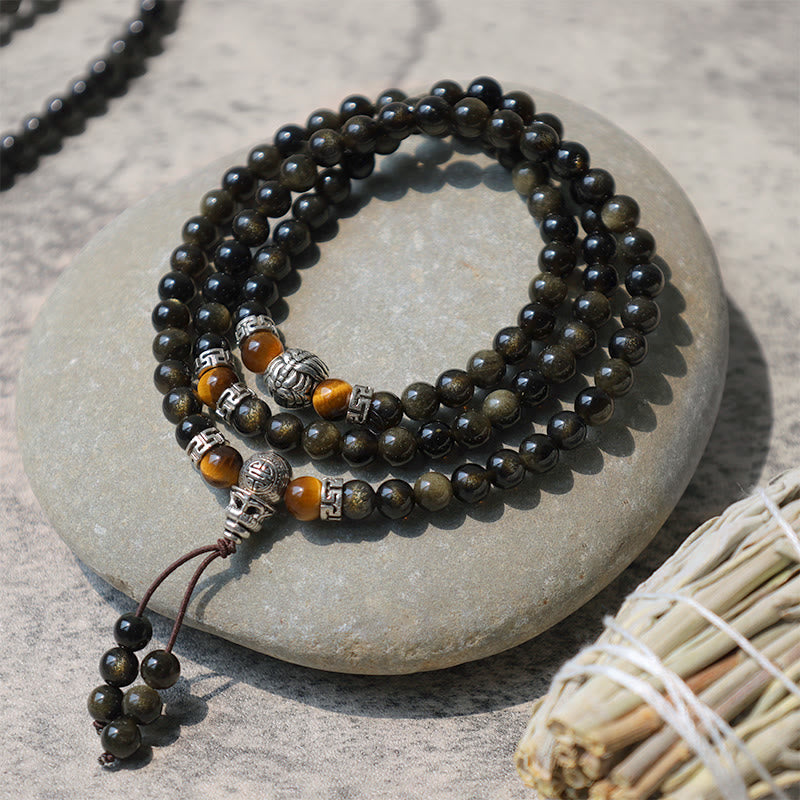 KarmaRipple's Golden Obsidian Energy Bracelet Pendant p3