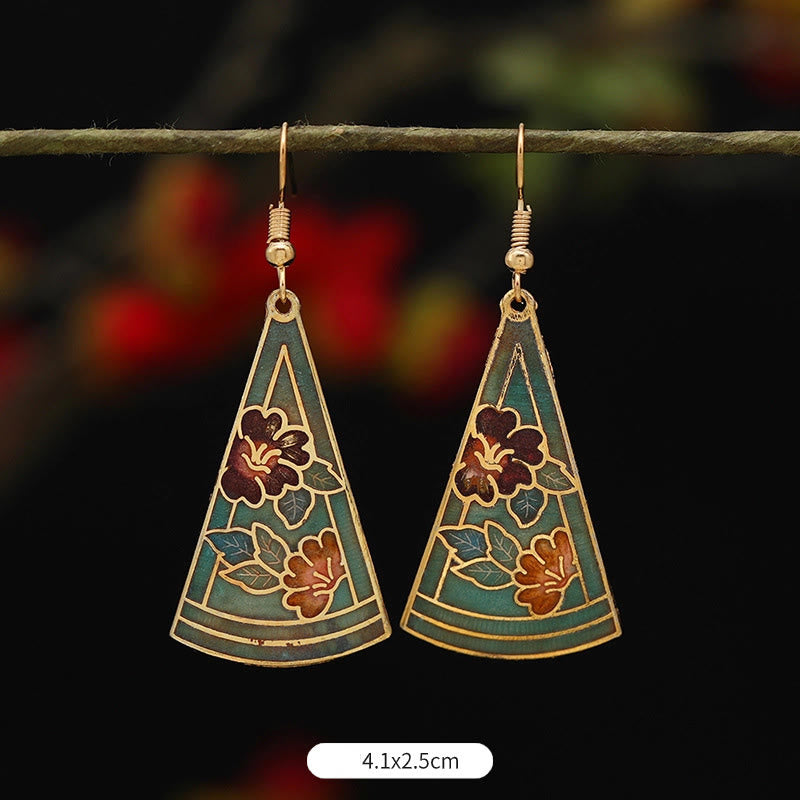KarmaRipple's Lotus Butterfly Flower Alloy Bronze Enlightenment Drop Earrings p36