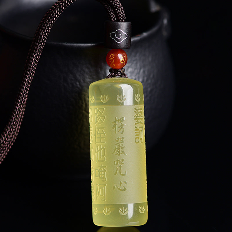 KarmaRipple's Heart Sutra Citrine Happiness Strength Pendant Necklace p11