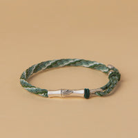 KarmaRipple's 925 Sterling Silver Bamboo Reincarnation Weave Fortune Protection String Bracelet