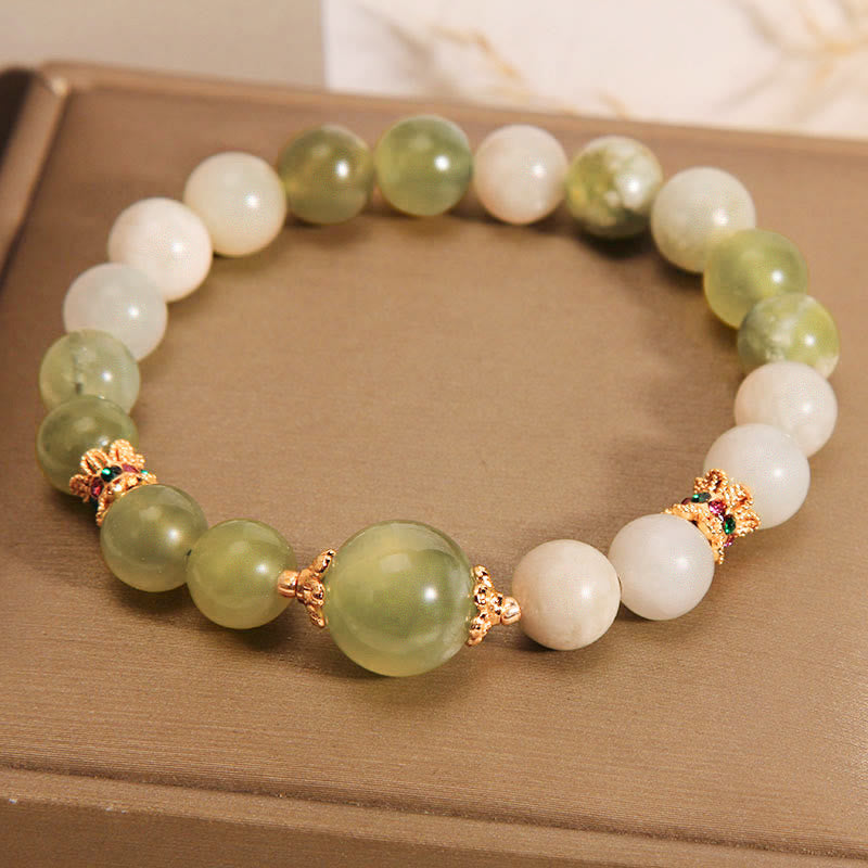 KarmaRipple's Green Grape Color Jade Abundance Bracelet p1