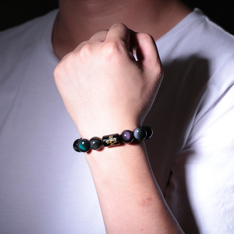 KarmaRipple's Authentic Rainbow Obsidian Positive Transformation Bracelet p7