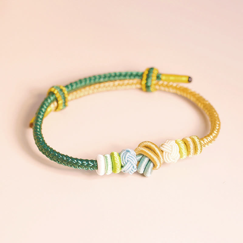 KarmaRipple's Two-Color Rope Handcrafted Eight Thread Peace Weave Fortune Connection Bracelet p3
